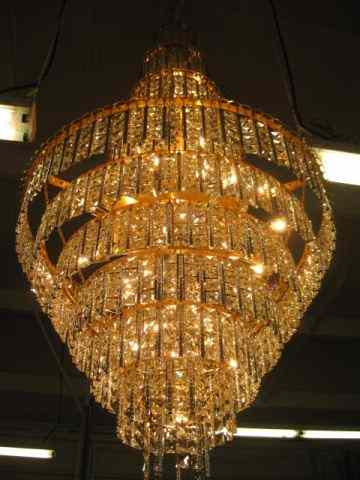 Appraisal: Crystal Chandelier eleven tiers with hundredsof prisms approximately ' tall