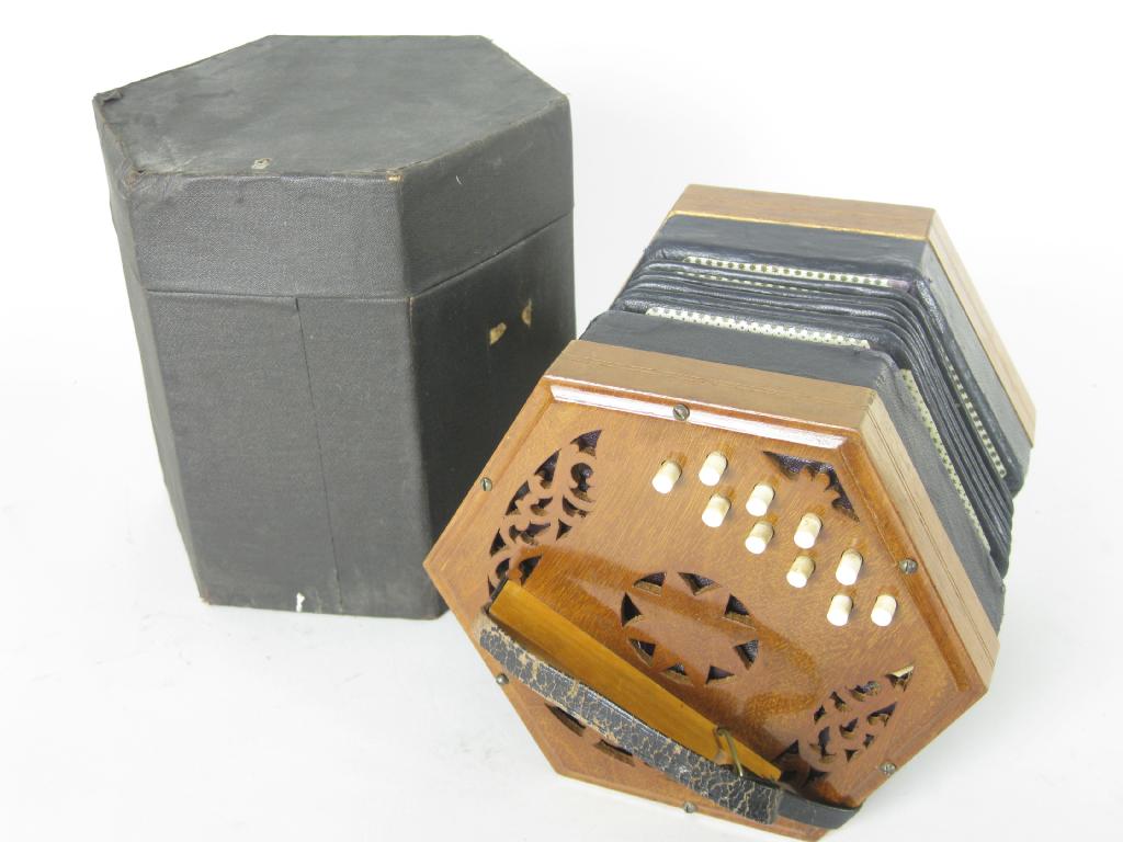 Appraisal: A German key 'Star' Concertina in box