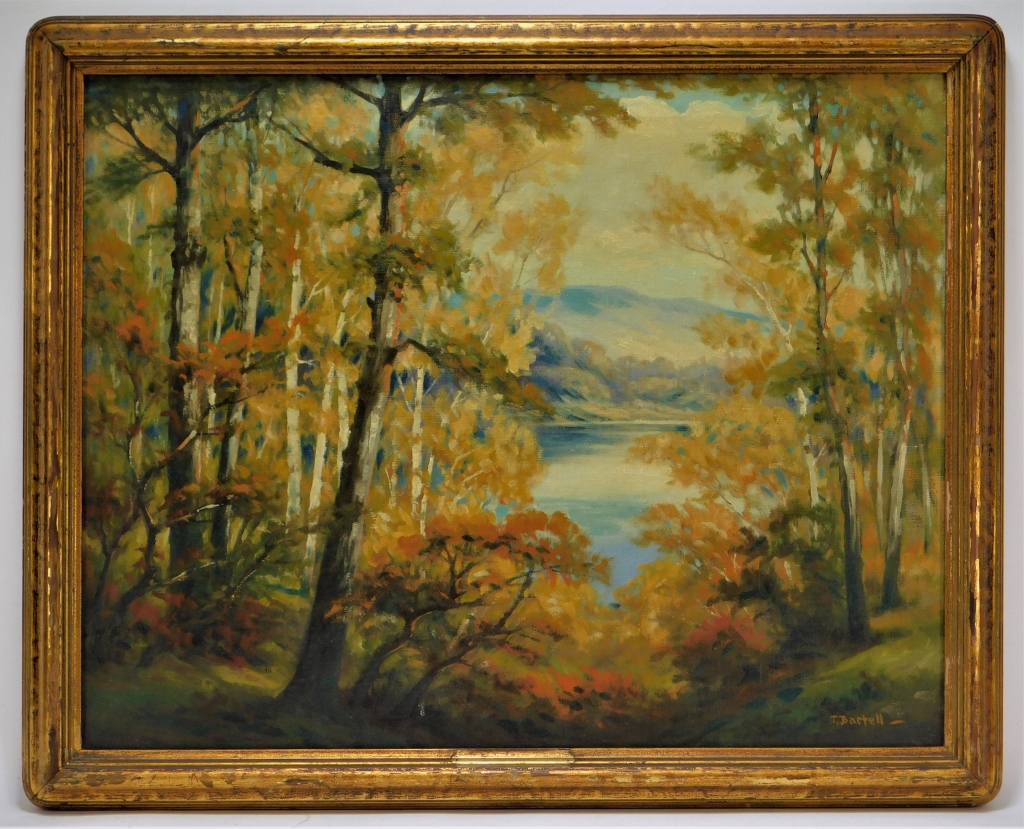 Appraisal: NEW ENGLAND ILLUMINATED O C LANDSCAPE PAINTING New England th