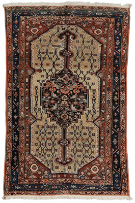 Appraisal: Hamadan Rug Persian th century central medallion with pendants on