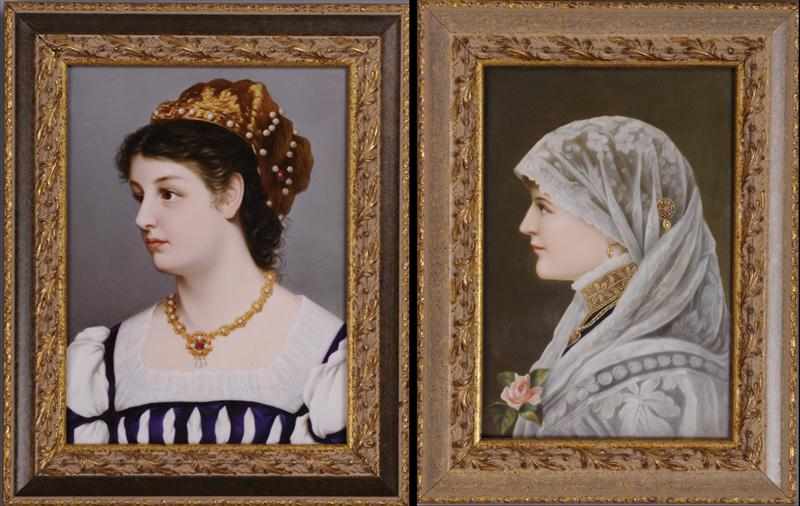 Appraisal: TWO BERLIN PORCELAIN PLAQUES Each impressed K P M beneath