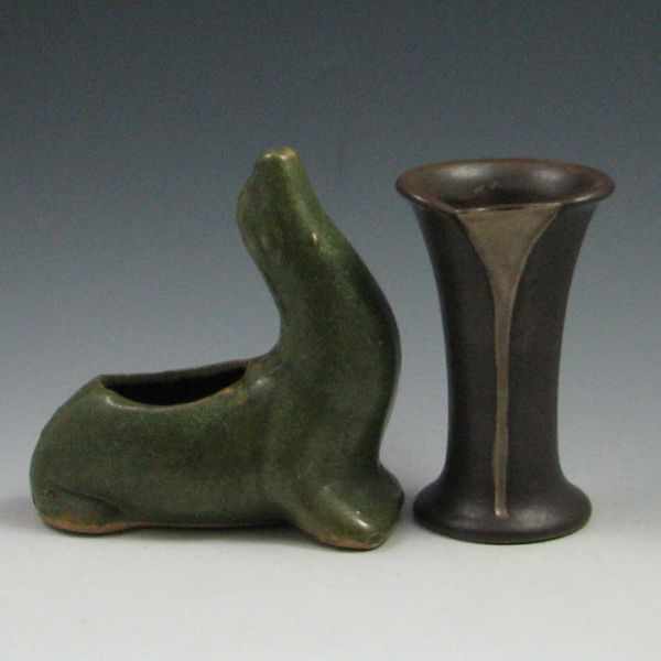 Appraisal: Studio Pottery Seal Planter and Vase seal is unmarked tiny