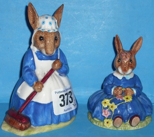 Appraisal: Royal Doulton Bunnykins Figures Clean Sweep DB and Spring Time