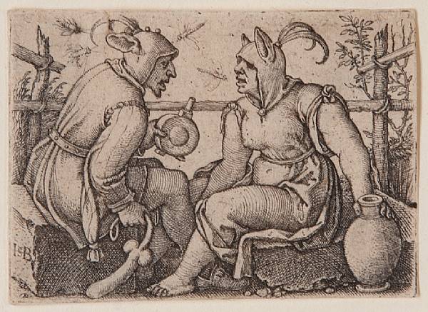 Appraisal: Hans Sebald Beham German - Fool and the Foolish Woman