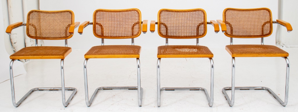 Appraisal: MARCEL BREUER CRESCA DINING CHAIRS Marcel Breuer Hungarian - set