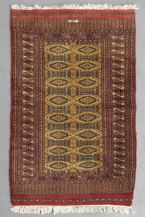 Appraisal: MODERN PAKISTANI BOKHARA HAND KNOTTED WOOL RUG ' '' x