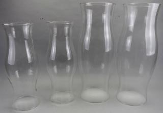 Appraisal: Hurricane Glass Lamp Shades Hurricane Glass Lamp Shades Height in