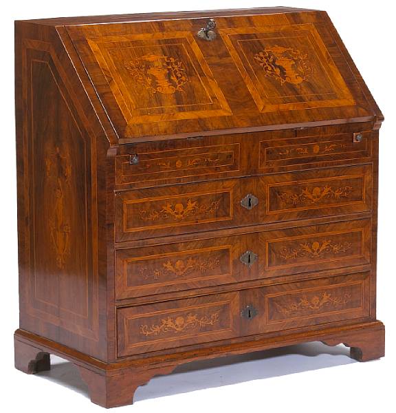 Appraisal: An Italian Neoclassical marquetry and walnut desk late th early