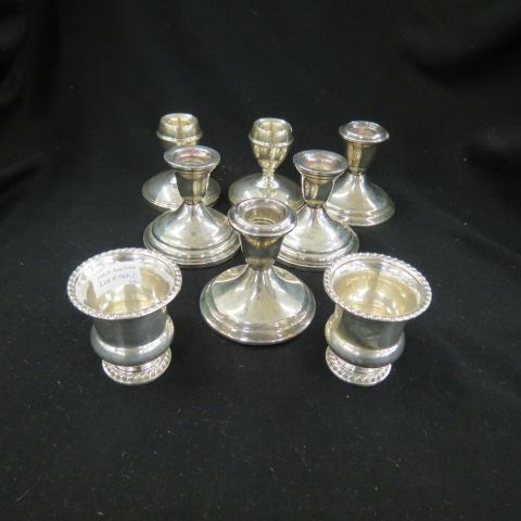 Appraisal: pcs Sterling Silver includes toothpick holders in urn form and