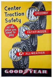 Appraisal: Goodyear Center Traction Safety Goodyear Center Traction Safety Circa Poster