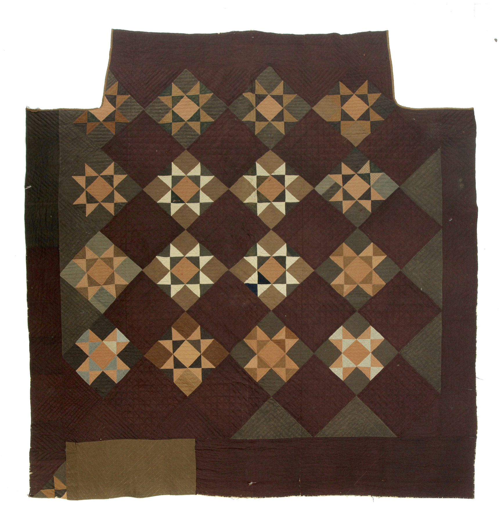 Appraisal: EARLY AMERICAN PIECED QUILT Late th early th century Hand