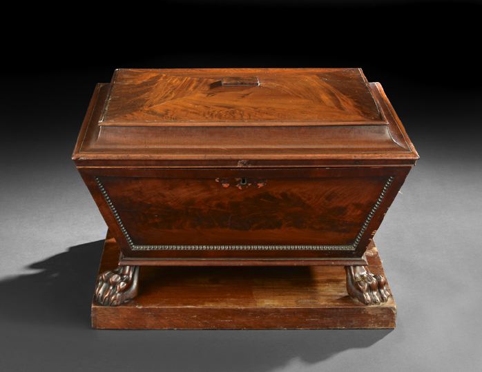 Appraisal: William IV Mahogany Cellarette second quarter th century of sarcophagus