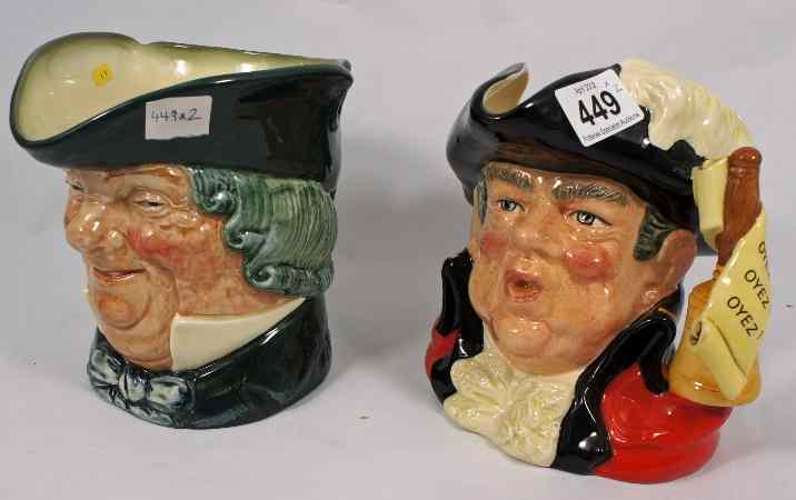 Appraisal: Royal Doulton Large Character Jugs Town Crier D and Parson