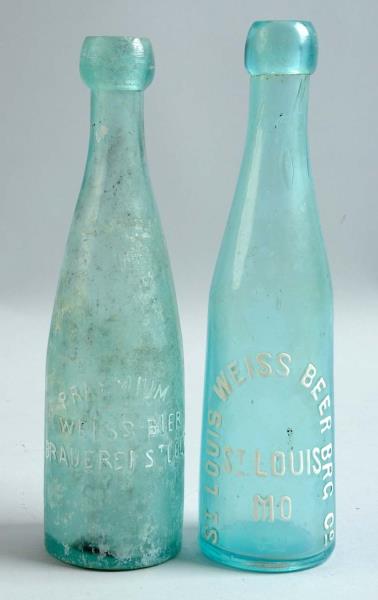 Appraisal: Lot Of Weiss Beer Blob Top Bottles One bottle is