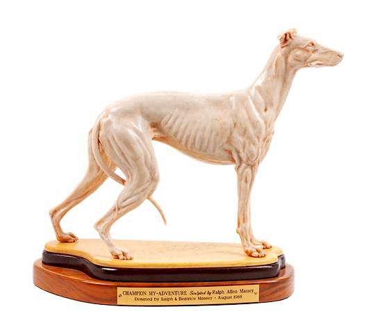 Appraisal: A Resin Greyhound Sculpture Height x width x depth inches