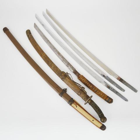 Appraisal: A Group of Eight Arms Including Japanese Katana and Naginata