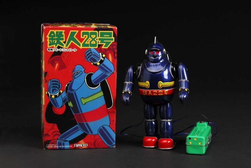 Appraisal: Tin T- Robot Wind-Up Toy Description Japanese Made by Billiken