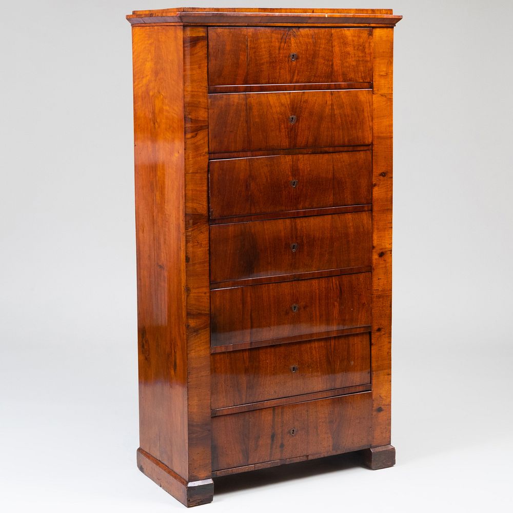 Appraisal: Biedermeier Black Walnut Semanier ft x x in Property from