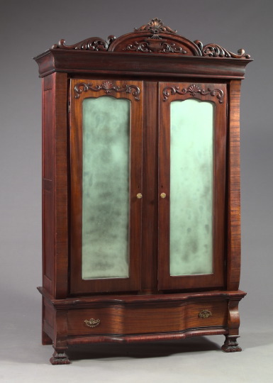 Appraisal: American Late Victorian Mahogany Armoire fourth quarter th century the