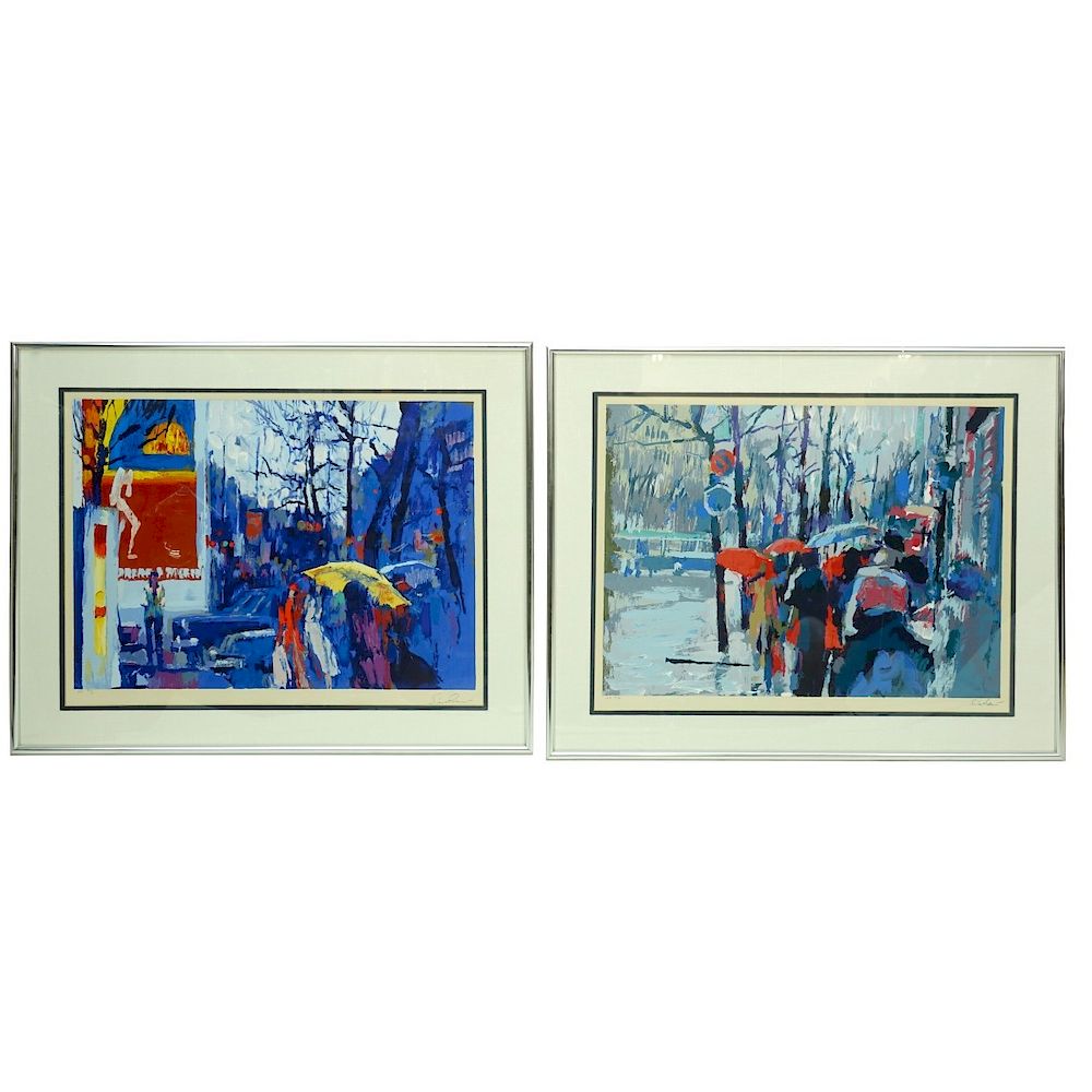 Appraisal: Nicola Simbari Lithographs Nicola Simbari Italian Two color lithographs Paris