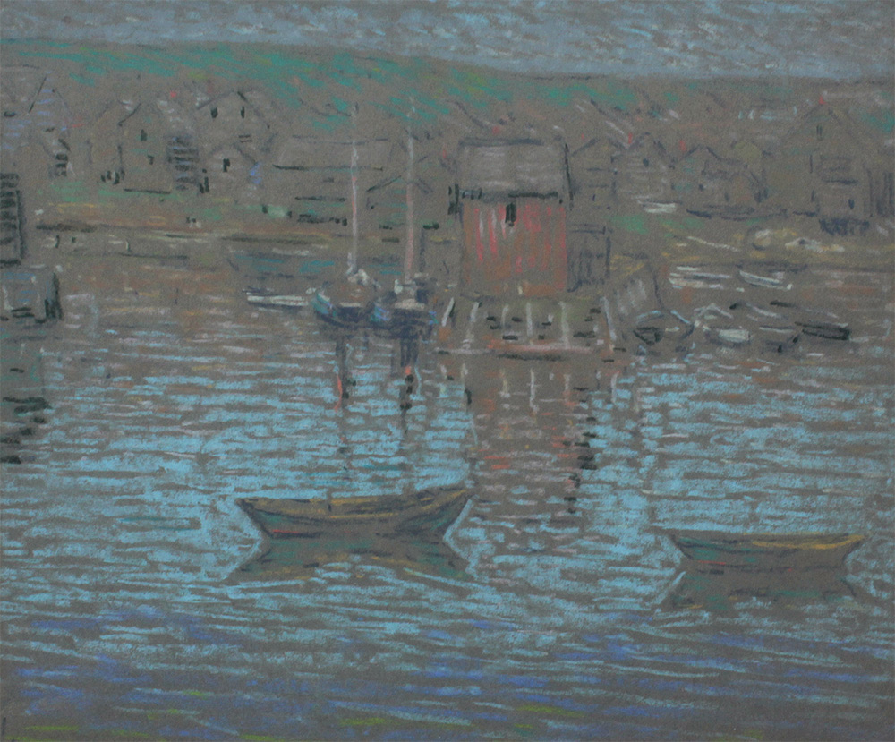 Appraisal: KAELIN Charles Salis American - ''Boats at Rockport'' Pastel sight