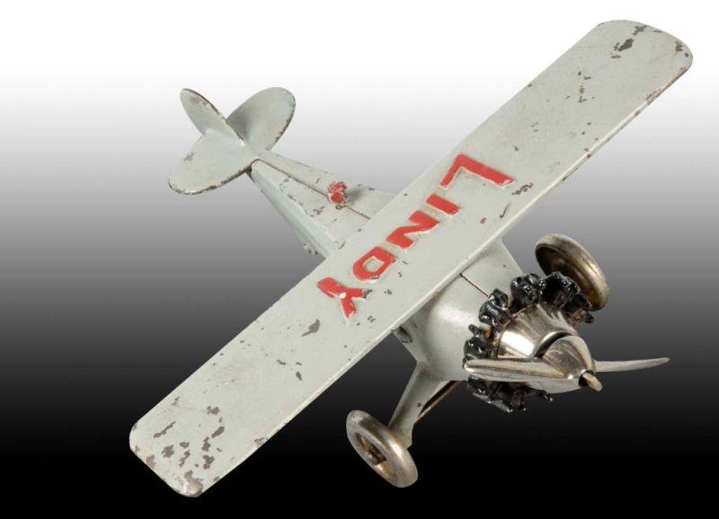 Appraisal: Cast Iron Hubley Lindy Airplane Toy Description Wingspan Manufactured by