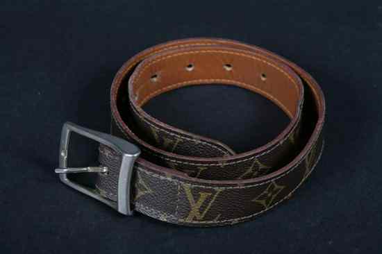 Appraisal: LOUIS VUITTON MONOGRAMED CANVAS BELT size