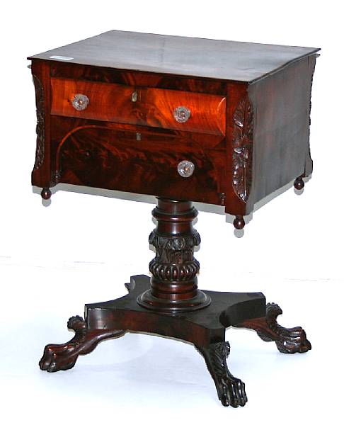 Appraisal: A Classical mahogany work table