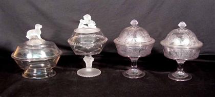 Appraisal: Nine piece assorted glass group boston and sandwich glass company