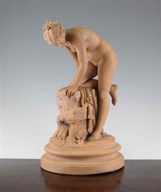 Appraisal: After Ferdinand Jean Joubert French - A terracotta figure of