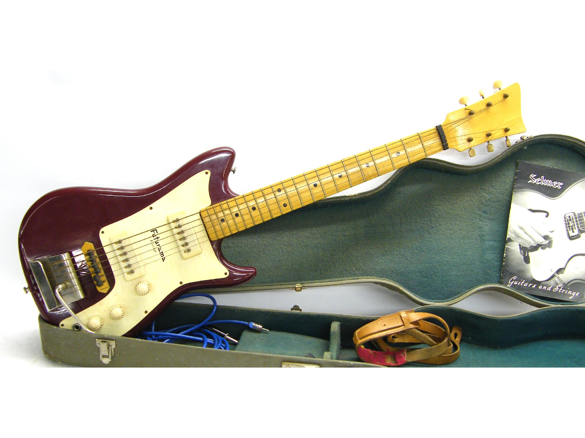 Appraisal: Futurama Solid electric guitar Burgundy red finish electrics appear to