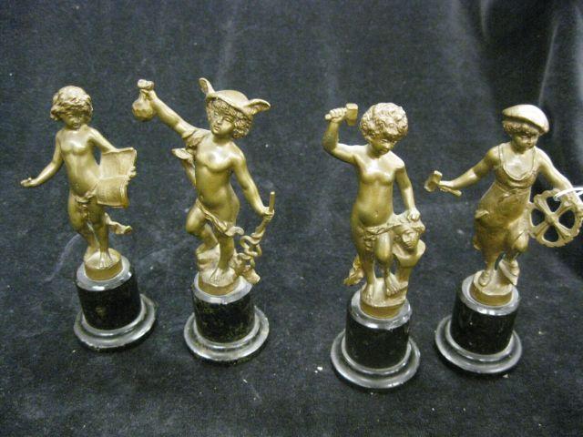 Appraisal: Set of Victorian Bronze Statues of Children each on marble