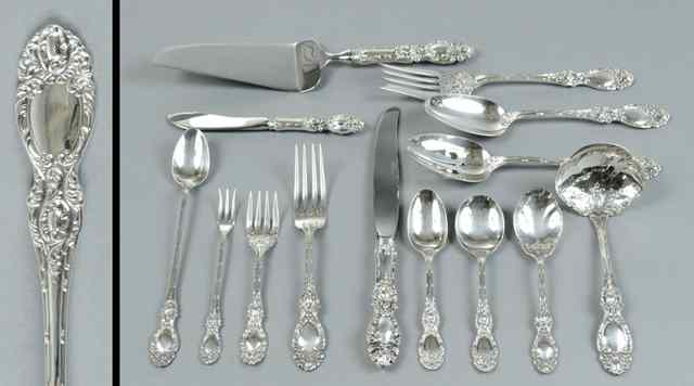 Appraisal: PIECE WALLACE STERLING FLATWARE SET in the ''Lucerne'' pattern of