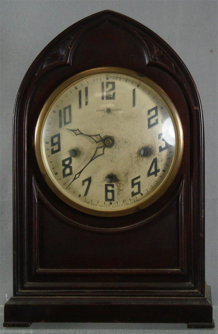 Appraisal: New Haven Inglewood Westminster chime mantle clock case only electric