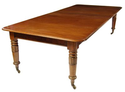 Appraisal: A William IV mahogany extending dining table the moulded edge