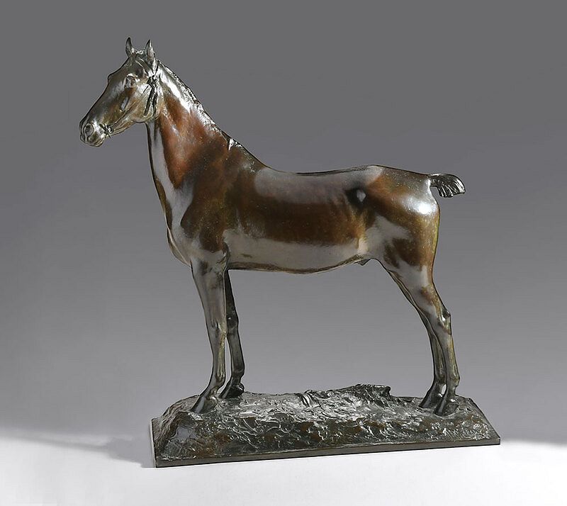 Appraisal: Henry Merwin Shrady New York - Standing Hunter Stallion signed