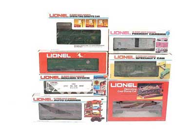 Appraisal: Lionel O Gauge Freight Cars consisting of Box Car Bill-board