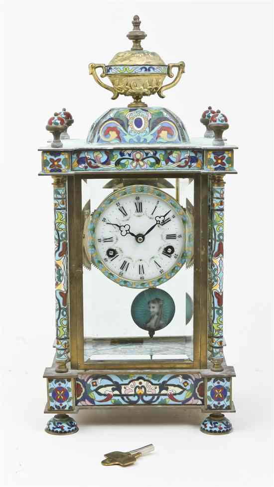 Appraisal: A Chinese Cloisonne Mantel Clock decorated in the French taste