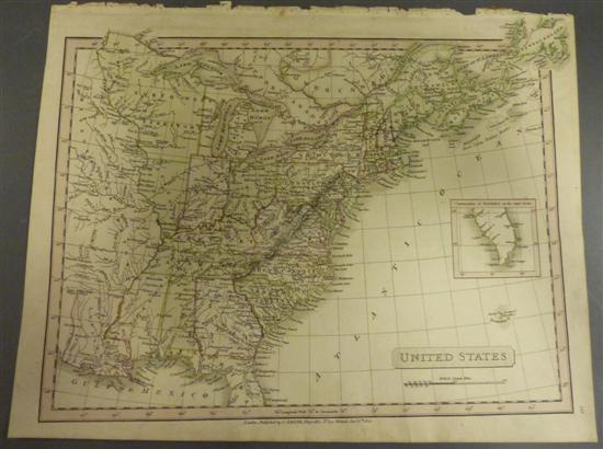 Appraisal: United States C Smith United States Engraved map x in