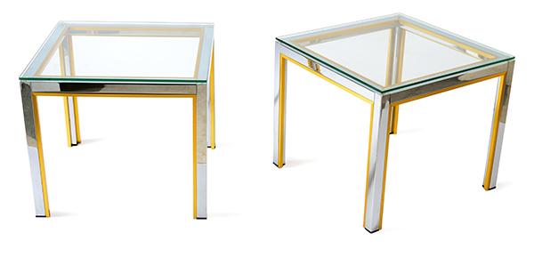 Appraisal: A PAIR OF RENATO ZEVI SIDE TABLES c s Italy