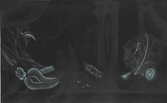 Appraisal: GRAEME PEEBLES BORN Three Bean Mix mezzotint x cm