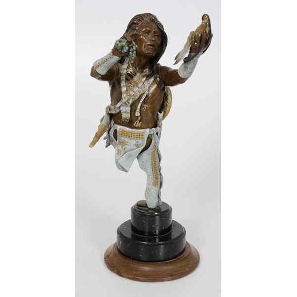 Appraisal: John Soderberg Bronze The Spirit of Teysha Polychrome painted bronze