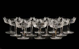 Appraisal: Waterford Crystal Lismore Champagne Sherbets Waterford Crystal Irish - A