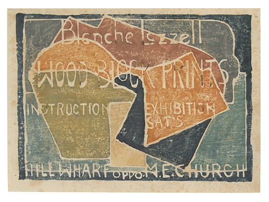 Appraisal: BLANCHE LAZZELL Wood Block Prints Exhibition Color woodcut circa -