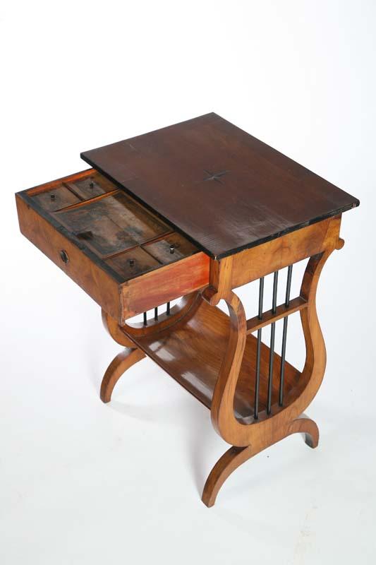 Appraisal: BIEDERMEIER WORK TABLE Germany or Austria nd quarter- th century