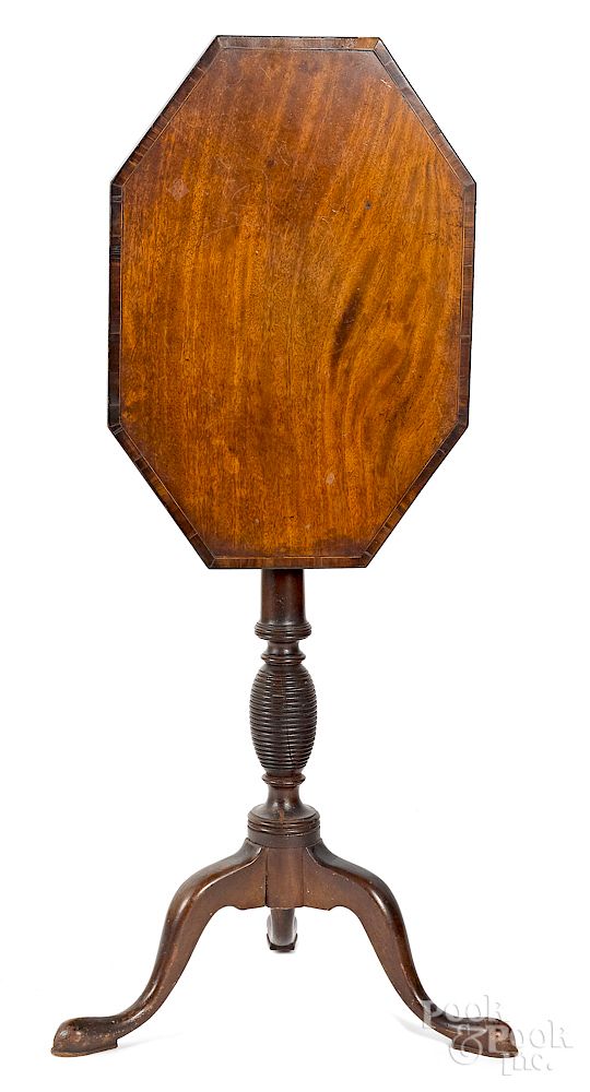 Appraisal: New England Federal mahogany candlestand Exclusive on Bidsquare New England