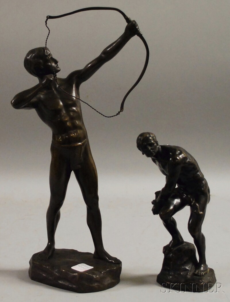 Appraisal: Two Sculptures R Schmotz-Metzner German th century Archer signed R