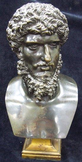 Appraisal: A bronze bust of Marcus Lucius Verus on a gilt