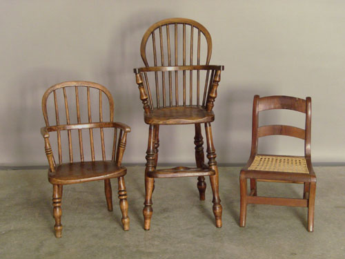 Appraisal: Four English child's chairs