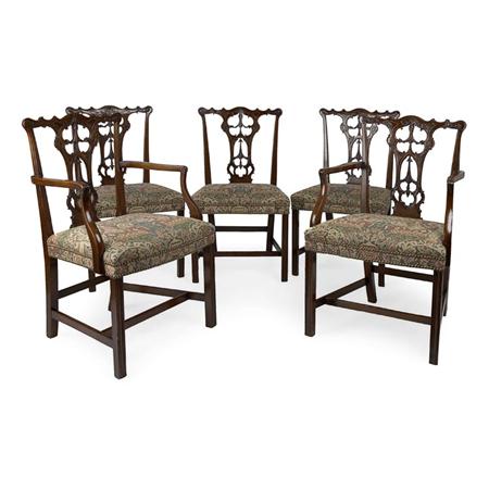 Appraisal: Set of Eight George III Style Mahogany Dining Chairs Estimate